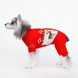 Jul s&ouml;t hundtr&ouml;ja, valpvinterkl&auml;der f&ouml;r sm&aring; julhundflickor pojkar, bekv&auml;m hundtr&ouml;ja, mjuk husdjurstr&ouml;ja, valpkostymer